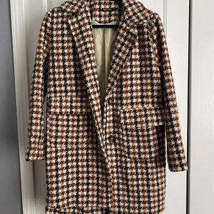 NWOT Plaid Coat